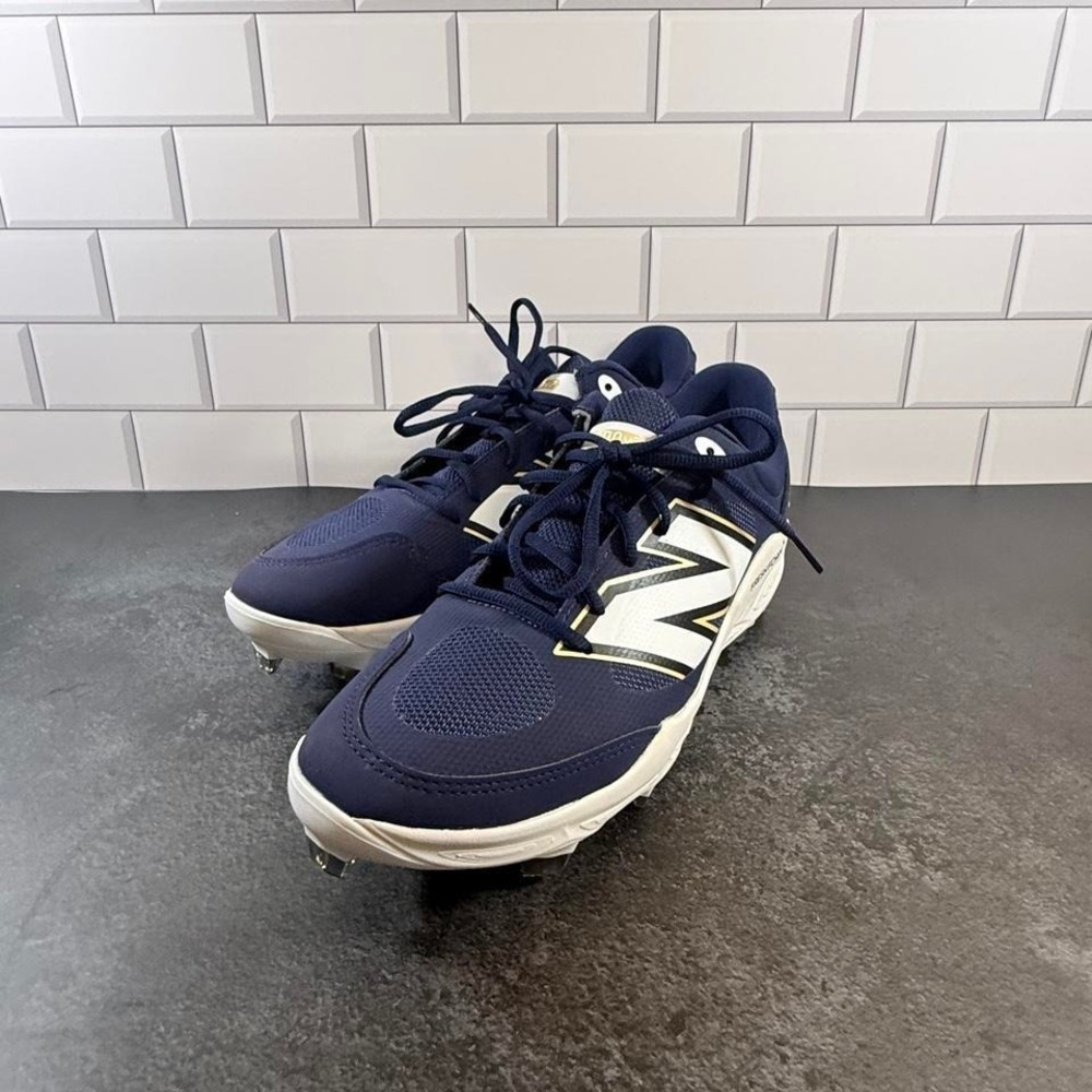 New Balance navy baseball cleats Size US 9.5 - Picture 2 of 5